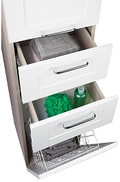 Iddis Пенал подвесной Sena 36 R белый/светлое дерево – фотография-4